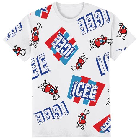 Icee Logo and Polar Bear All Over Print T-Shirt | Collections Etc.