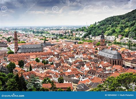 Old Town of Heidelberg stock image. Image of blue, town - 98940061