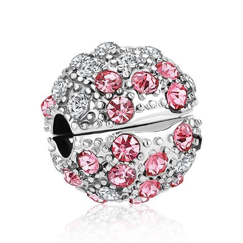 pandora silver charm DINGLLY Retaining Clip Beaded Charm Shining ...