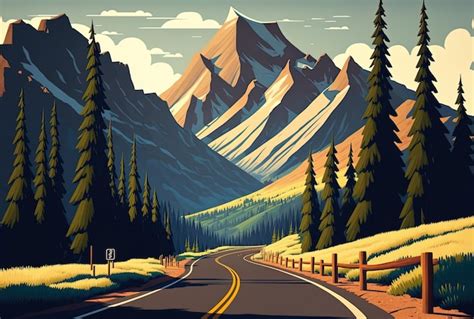 Premium AI Image | Mountain road on expansive scenery