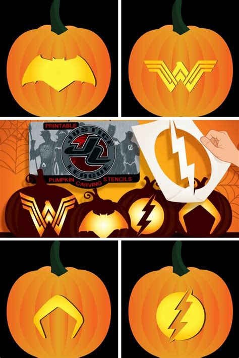 Superhero Pumpkin Stencils