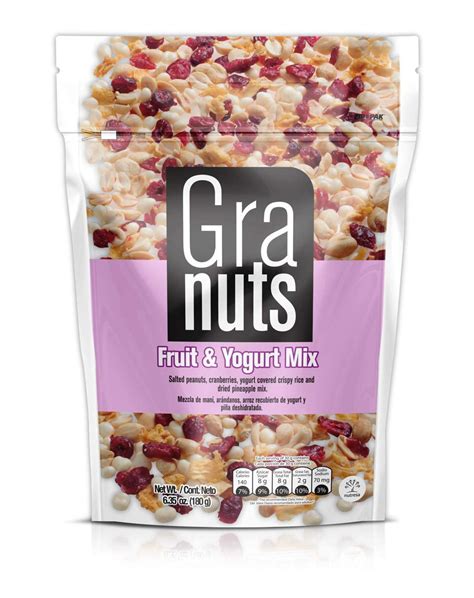 Granuts Fruit & Yogurt Mix Family Pack | Crispy, Yogurt-Covered Rice | Peanuts, Cranberries ...