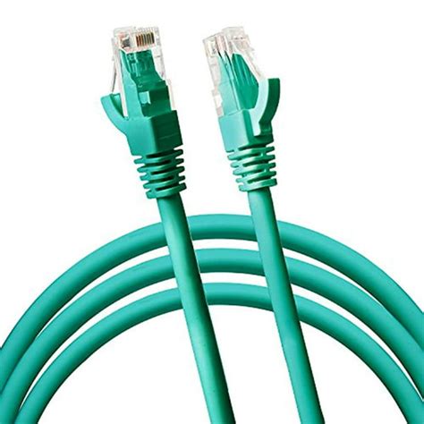 Jumbl Cat6 RJ45 Fast Ethernet Network Cable – 5 Feet Green - Connects Computer to Printer ...