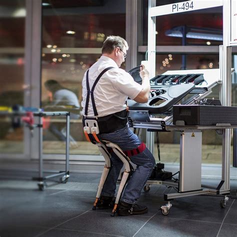 "Chairless chair" is designed to provide support for active factory workers | Wearable device ...