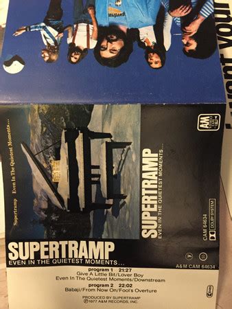 Supertramp – Even In The Quietest Moments... (Cassette) - Discogs