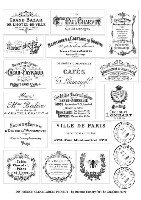 DIY Clear French Labels Project + free printable | Vintage labels ...