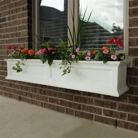 Fairfield 5824W Window Box Planter, 5-Foot, White Boxes Garden ...