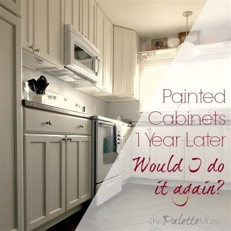 Painted Kitchen Cabinets One Year Later - The Palette Muse