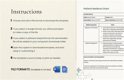 Medical Chart For Clinic in Illustrator, PDF, Word, Google Docs ...