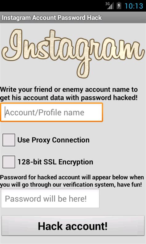 Download Instagram Hack Password Account APK for FREE on GetJar