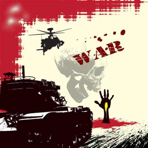 War design elements Illustration vector graphic 03 free download