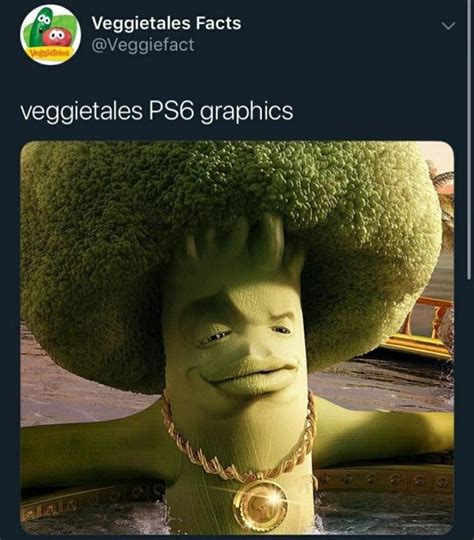 Veggie Tales PS6 Graphics | Broccoli In Hot Tub | Know Your Meme