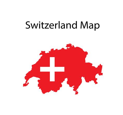 Switzerland Map Vector Illustration in National Flag Background 11661614 Vector Art at Vecteezy