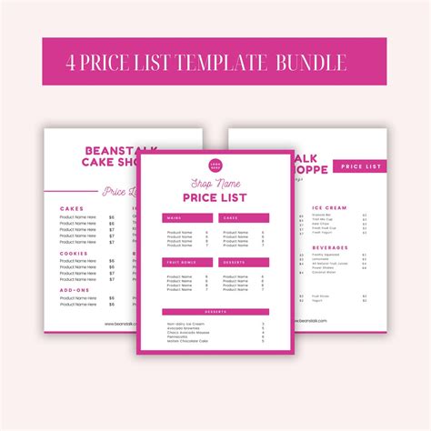 Price List Template Editable, Canva Price List Template, Price List Template, Price List Canva ...