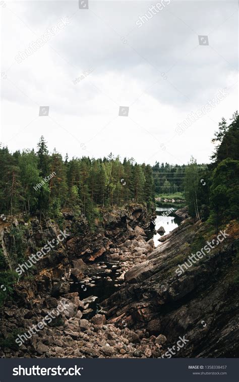 Imatra Spillway Rock Canyon Rainy Weather Stock Photo 1358338457 | Shutterstock