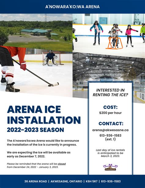 ARENA ICE INSTALLATION FOR 2022-2023 SEASON – Mohawk Council of Akwesasne