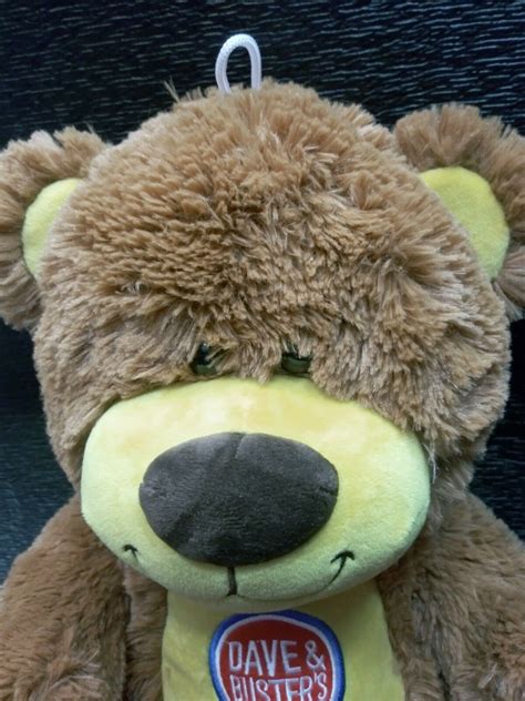 D&B Dave And Buster's Logo Brown Bear 13" sit 20" Tall Stuffed Plush Toy u.s.a - Other