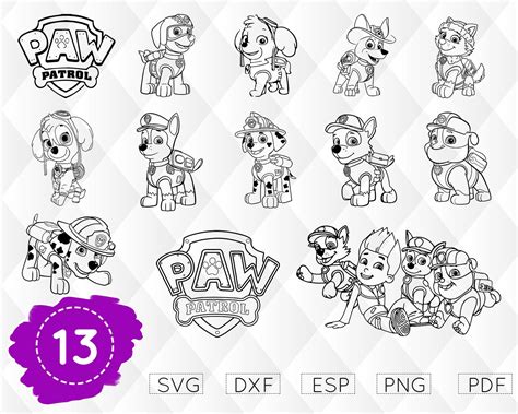 Clip Art Svg Files For Cricut Paw Patrol Svg Cutting Files Paw Patrol ...