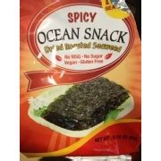 Ocean Snack Spicy Dried Roasted Seaweed: Calories, Nutrition Analysis ...