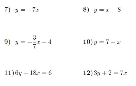 Gradient of a line given its equation worksheet no 3 (with solutions)