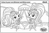 Shimmer And Shine Fun With Colouring Page Coloring Printable sketch template