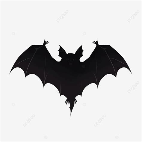 Vampire Bat Silhouette Black, Bloodsucking Bat, Animal, Wing PNG Transparent Image and Clipart ...