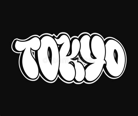 Tokyo - Single Word, Letters Graffiti Style. Vector Hand Drawn Logo ...