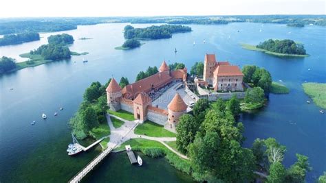 Aerial View of Trakai Castle, Lithuania Stock Image - Image of galve, nature: 105468513