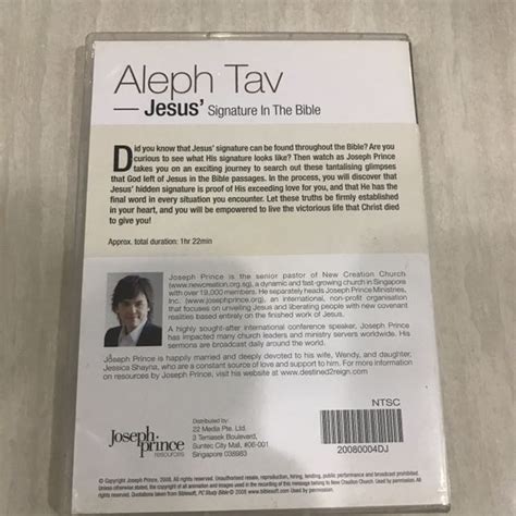 Joseph Prince - Aleph Tav, Jesus Signature In The Bible. Christian, Self Help, Self Improvement ...