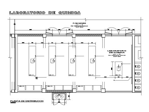 8x4m chemical laboratory plan is given in this Autocad drawing file. Download now. - Cadbull