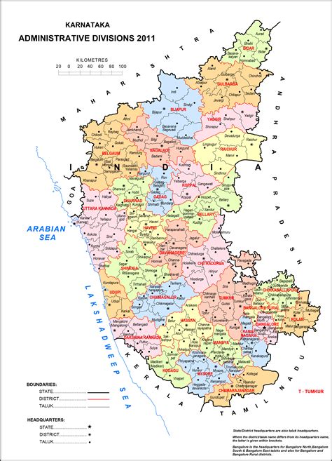 High Resolution Map of Karnataka - BragitOff.com