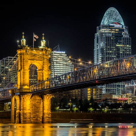 Cincinnati's Roebling Bridge at Night • Dan Sorensen