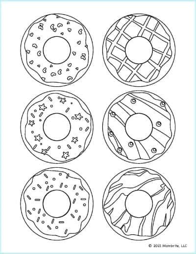 11 Free Printable Donut Coloring Pages | Mombrite