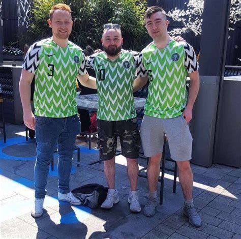 Foreigners Wearing Super Eagles' Jersey Proudly After It Sold Out ...