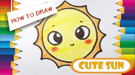 SUN DRAWINGS || Learn How to Draw easy Sun ( step by step ) - YouTube