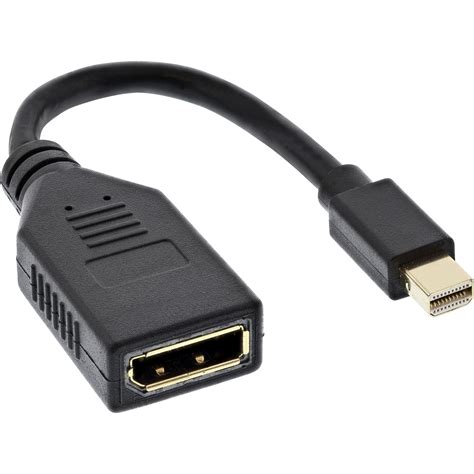 InLine® Mini DisplayPort male to DisplayPort female cable, 4K2K, black ...