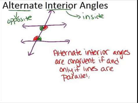 Alternate Interior Angles Principles ( Video ) | Geometry | CK-12 Foundation