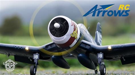 Arrows RC F4U Corsair 1100mm Flight Review - YouTube