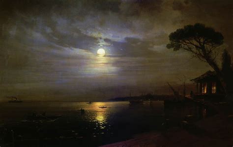 Ivan Aivazovsky. Moonlit night | Night landscape, Landscape paintings ...