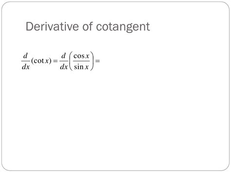 PPT - 3.5 – Derivative of Trigonometric Functions PowerPoint ...