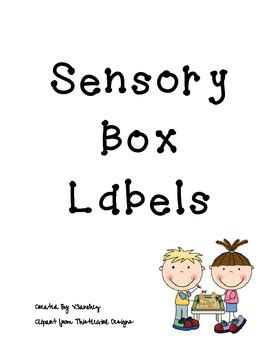 FREE Sensory Table Poster, Sensory Box Labels by V Anderson | TpT