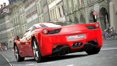 Back view of a red Ferrari 458 Italia wallpaper - Car wallpapers - #52146