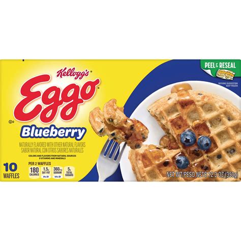 Eggo Blueberry Frozen Waffles, 12.3 oz - Shop Entrees & sides at H-E-B