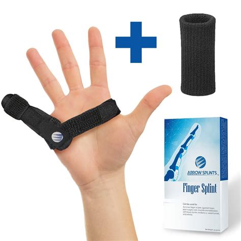 Finger Splint for Pinky by Arrow Splints™ | Finger Sleeve Included