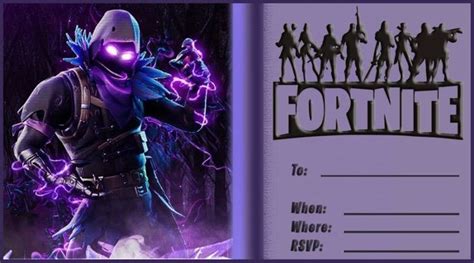 Blank Fortnite Invitation Card | Free printable birthday invitations ...