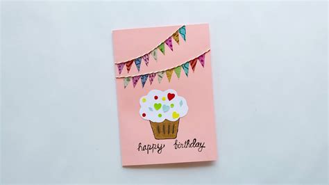 Simple and Easy Cupcake Birthday Card Making for Kids | Birthday Card for Kids | Dinesh Arts ...