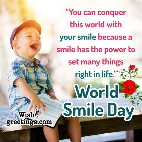 World Smile Day Messages And Quotes - Wish Greetings