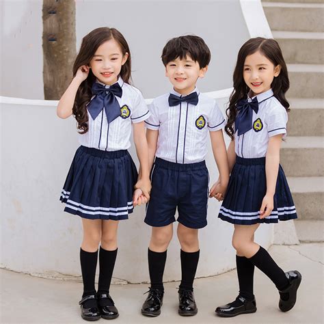 Girls boys brithish style school uniforms children's primary school ...