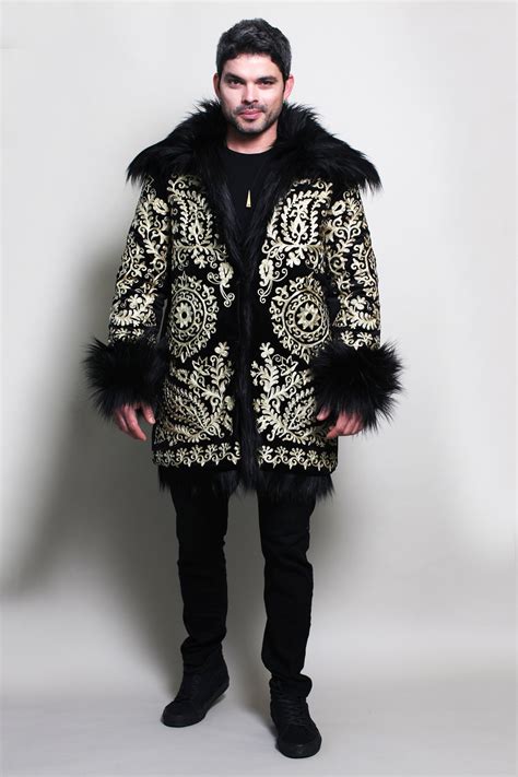 Uzbek Traditional Embroidery Ethnic Festival Fake Faux Fur - Etsy