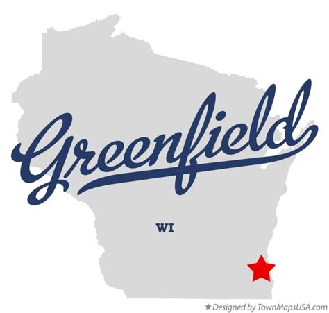 Map of Greenfield, Milwaukee County, WI, Wisconsin